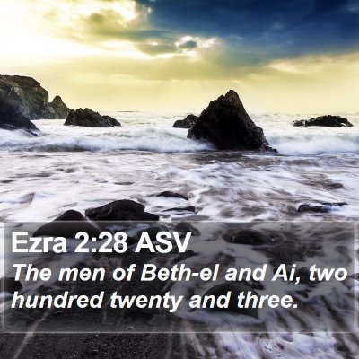 Ezra 2:28 ASV Bible Verse Image