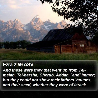 Ezra 2:59 ASV Bible Verse Image