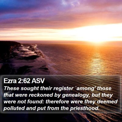 Ezra 2:62 ASV Bible Verse Image