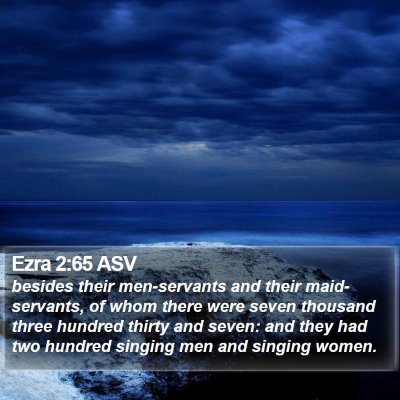 Ezra 2:65 ASV Bible Verse Image