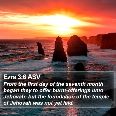 Ezra 3:6 ASV Bible Verse Image