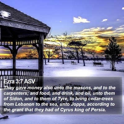 Ezra 3:7 ASV Bible Verse Image