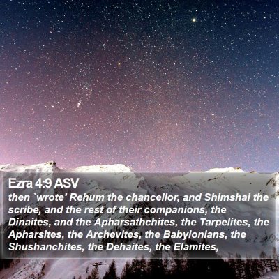 Ezra 4:9 ASV Bible Verse Image