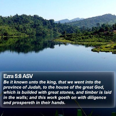 Ezra 5:8 ASV Bible Verse Image