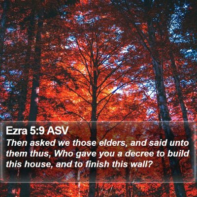 Ezra 5:9 ASV Bible Verse Image