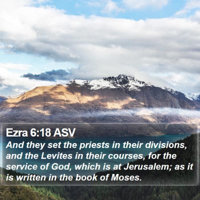 Ezra 6:18 ASV Bible Verse Image