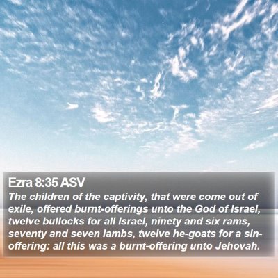 Ezra 8:35 ASV Bible Verse Image