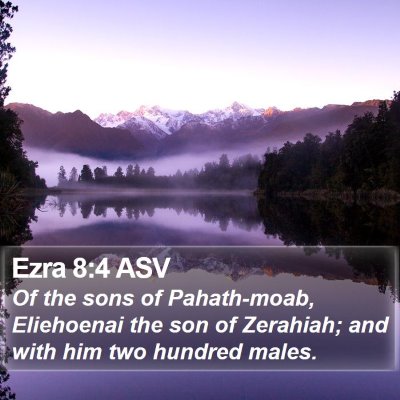 Ezra 8:4 ASV Bible Verse Image