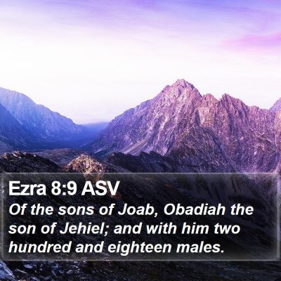 Ezra 8:9 ASV Bible Verse Image
