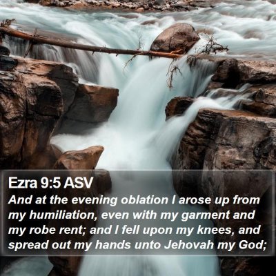 Ezra 9:5 ASV Bible Verse Image