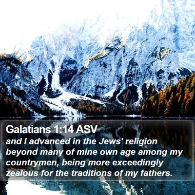 Galatians 1:14 ASV Bible Verse Image
