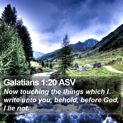 Galatians 1:20 ASV Bible Verse Image