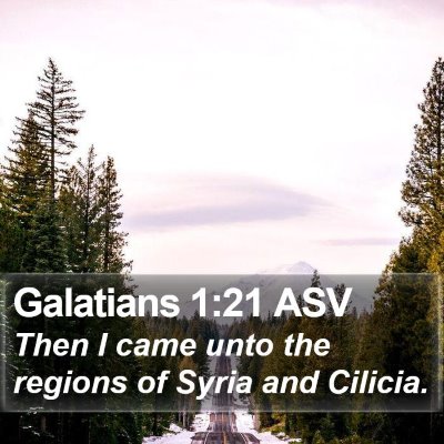 Galatians 1:21 ASV Bible Verse Image