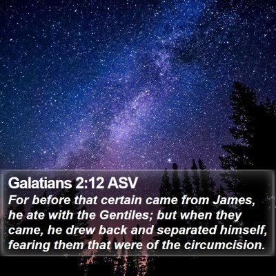Galatians 2:12 ASV Bible Verse Image