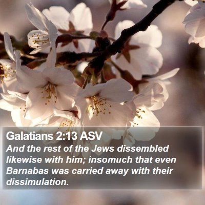 Galatians 2:13 ASV Bible Verse Image