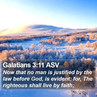 Galatians 3:11 ASV Bible Verse Image