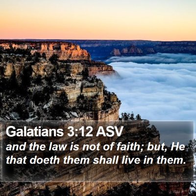 Galatians 3:12 ASV Bible Verse Image