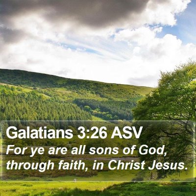 Galatians 3:26 ASV Bible Verse Image