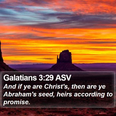 Galatians 3:29 ASV Bible Verse Image