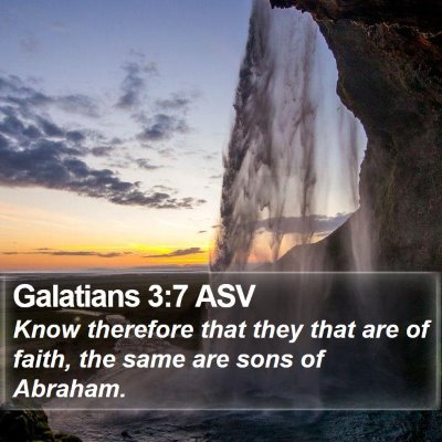 Galatians 3:7 ASV Bible Verse Image