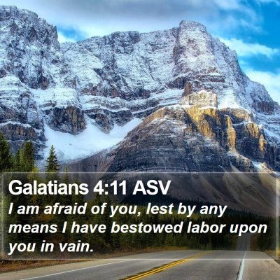 Galatians 4:11 ASV Bible Verse Image
