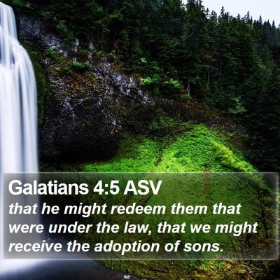Galatians 4:5 ASV Bible Verse Image