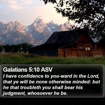 Galatians 5:10 ASV Bible Verse Image