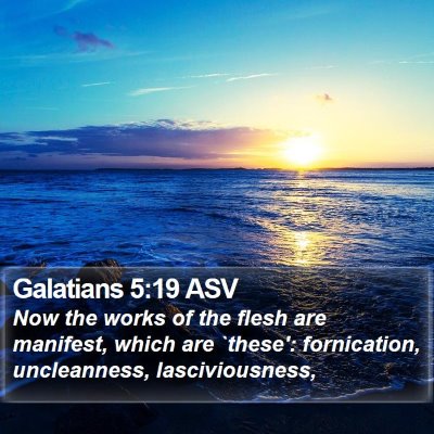 Galatians 5:19 ASV Bible Verse Image
