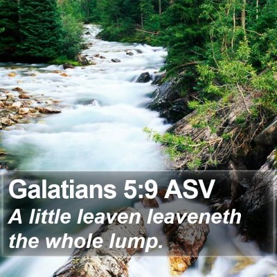 Galatians 5:9 ASV Bible Verse Image