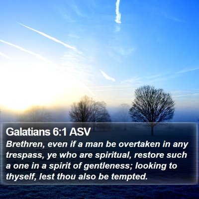 Galatians 6:1 ASV Bible Verse Image