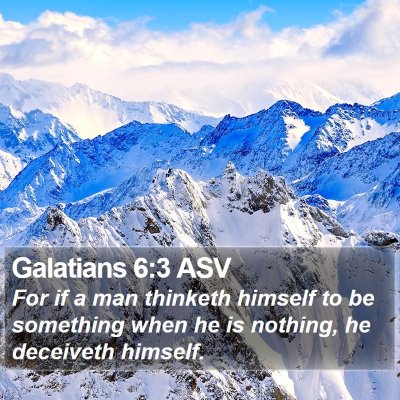 Galatians 6:3 ASV Bible Verse Image