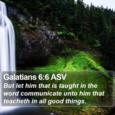 Galatians 6:6 ASV Bible Verse Image