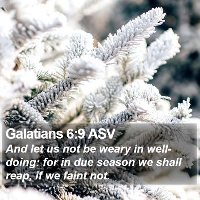 Galatians 6:9 ASV Bible Verse Image