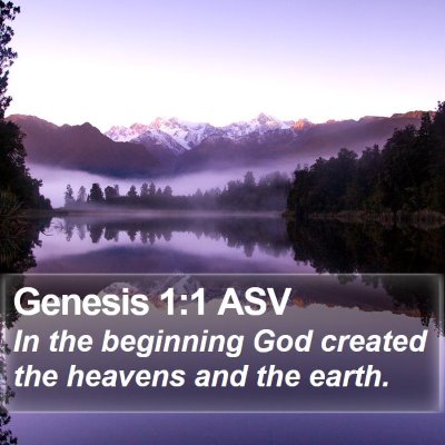 Genesis 1:1 ASV Bible Verse Image