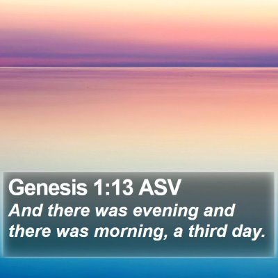 Genesis 1:13 ASV Bible Verse Image
