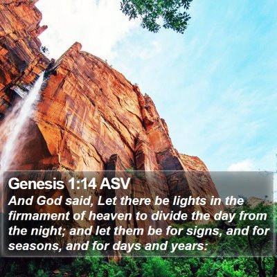 Genesis 1:14 ASV Bible Verse Image