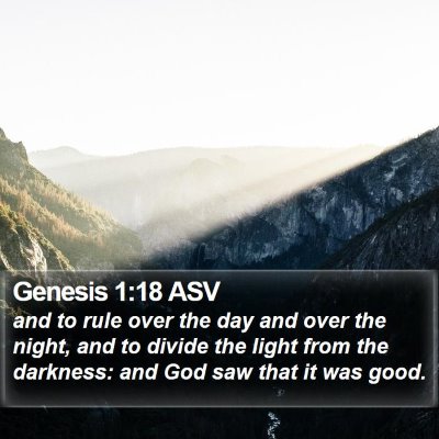 Genesis 1:18 ASV Bible Verse Image