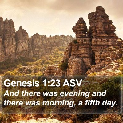 Genesis 1:23 ASV Bible Verse Image
