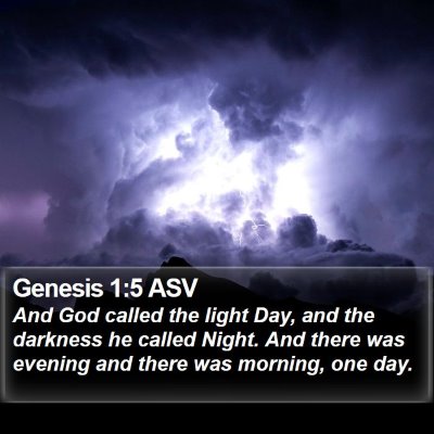 Genesis 1:5 ASV Bible Verse Image