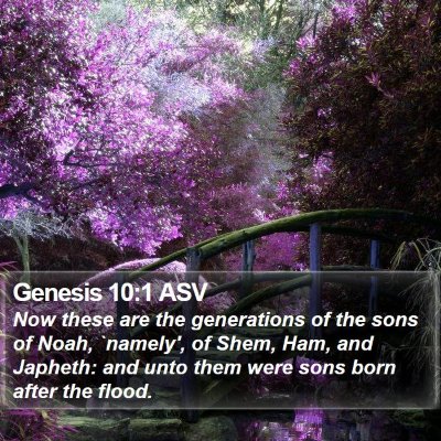 Genesis 10:1 ASV Bible Verse Image