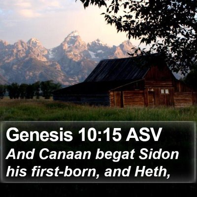 Genesis 10:15 ASV Bible Verse Image