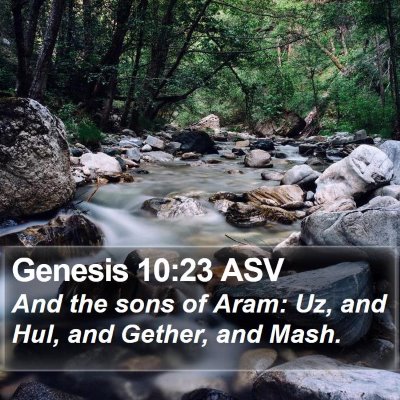 Genesis 10:23 ASV Bible Verse Image