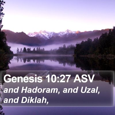 Genesis 10:27 ASV Bible Verse Image