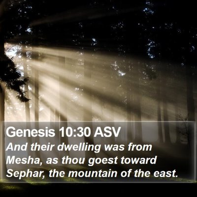 Genesis 10:30 ASV Bible Verse Image