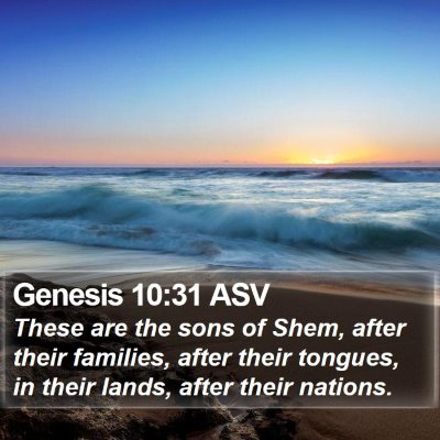 Genesis 10:31 ASV Bible Verse Image