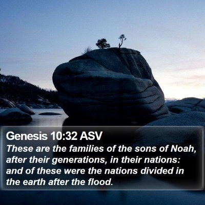 Genesis 10:32 ASV Bible Verse Image