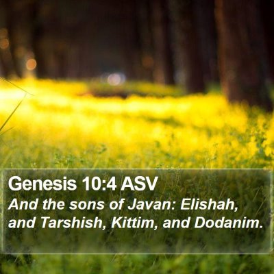 Genesis 10:4 ASV Bible Verse Image