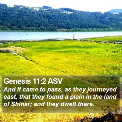Genesis 11:2 ASV Bible Verse Image