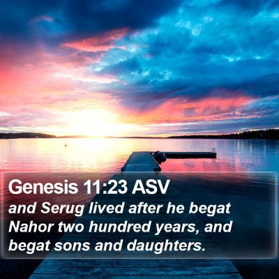 Genesis 11:23 ASV Bible Verse Image
