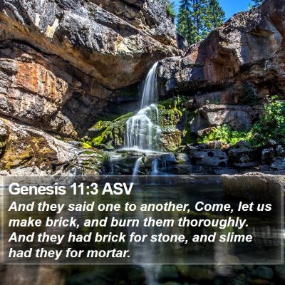 Genesis 11:3 ASV Bible Verse Image